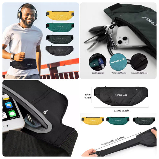 Outdoor Single Zipper Fitness Running Waist Pack Belt Bag For Men and Women